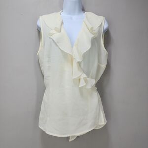 New York & Company Ruffle Wrap Blouse